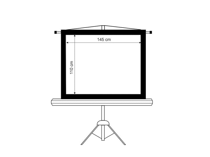 Maclean MC-536 projektorsko platno na stalku, 72", 4:3, 145x110