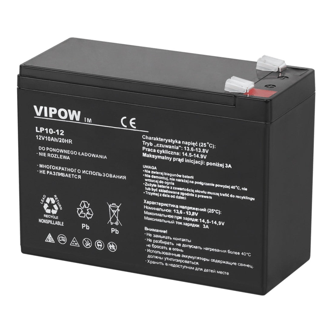 Vipow 12V 10Ah gel baterija bez održavanja, dug vijek trajanja