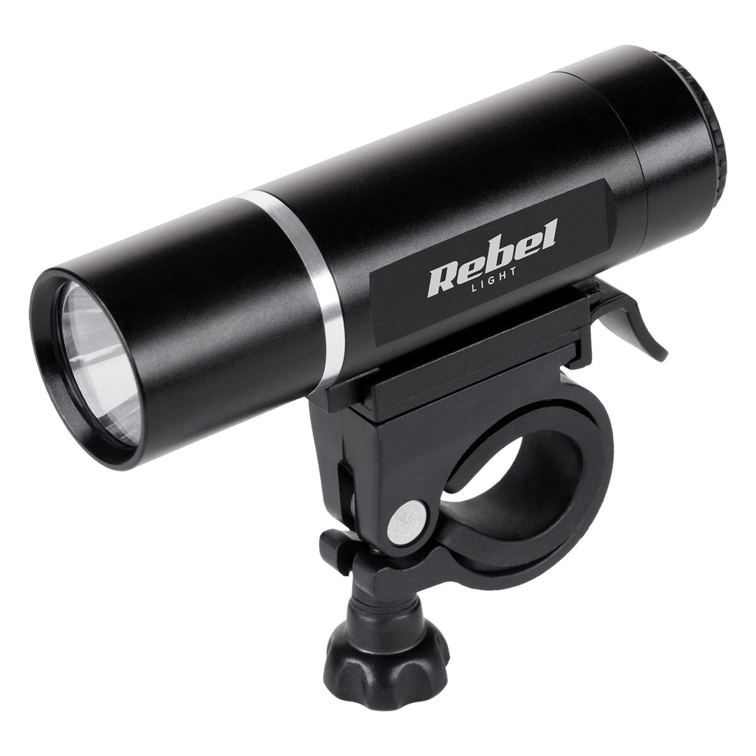 URZ0015 set biciklističkih svjetala, prednje 1x LED 3W + stražnje 3x LED, na baterije, Rebel