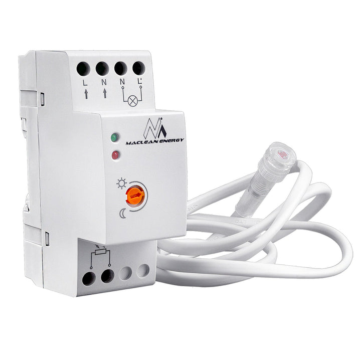 Maclean sumračni prekidač, za DIN-šinu, s vanjskom sondom, 220-240 V/AC, 50 Hz, 20 A, MCE83