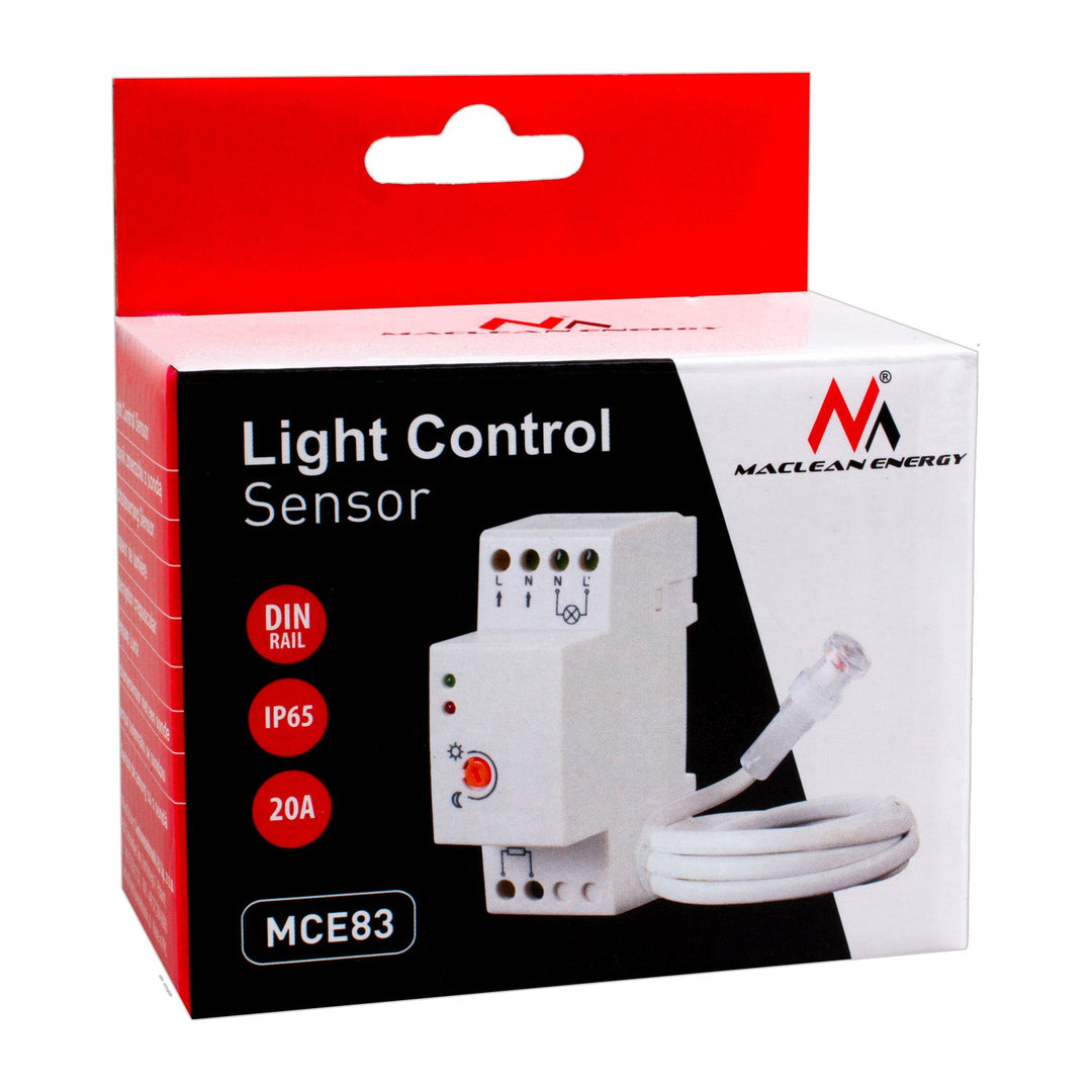 Maclean sumračni prekidač, za DIN-šinu, s vanjskom sondom, 220-240 V/AC, 50 Hz, 20 A, MCE83