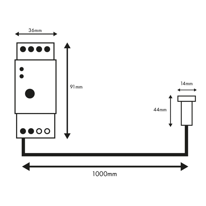 Maclean sumračni prekidač, za DIN-šinu, s vanjskom sondom, 220-240 V/AC, 50 Hz, 20 A, MCE83