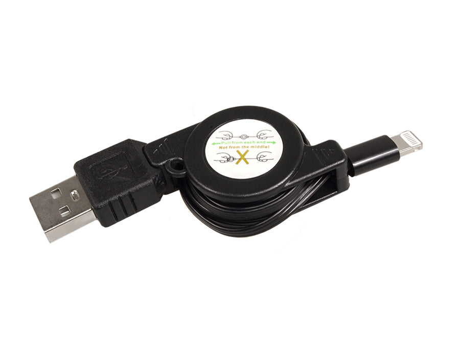 Maclean MCTV-731 crni spiralni USB-Lightning 8P kabel