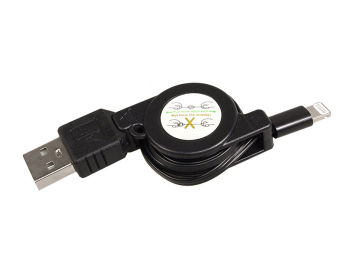 Maclean MCTV-731 crni spiralni USB-Lightning 8P kabel
