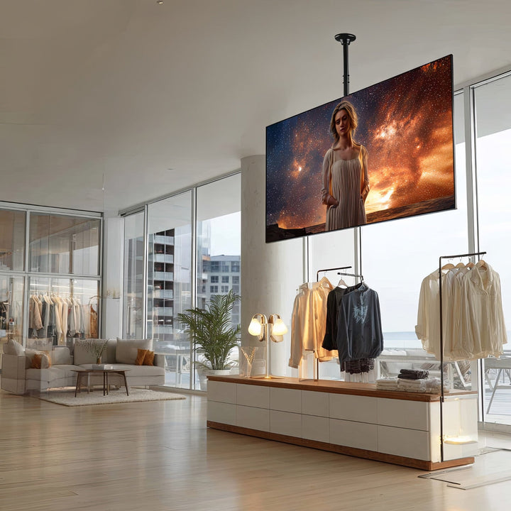 Univerzalni LCD LED monitor s LCD OLED QLED zaslonom za stropnu montažu, 23–100", max. 50 kg, max. VESA 600×400