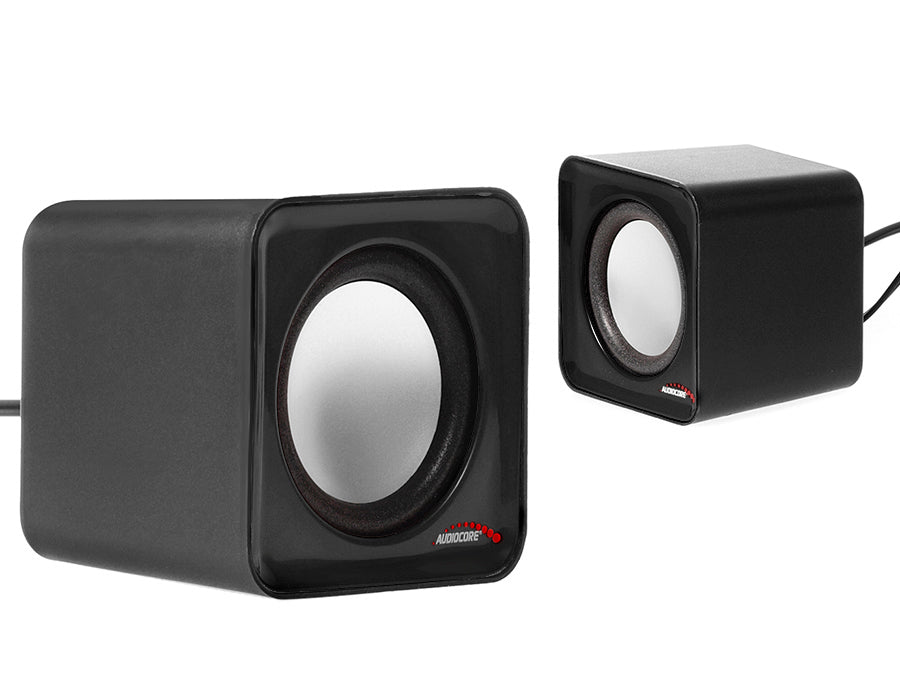 6W USB srebrni i crni Audiocore AC870 B zvučnici za računalo