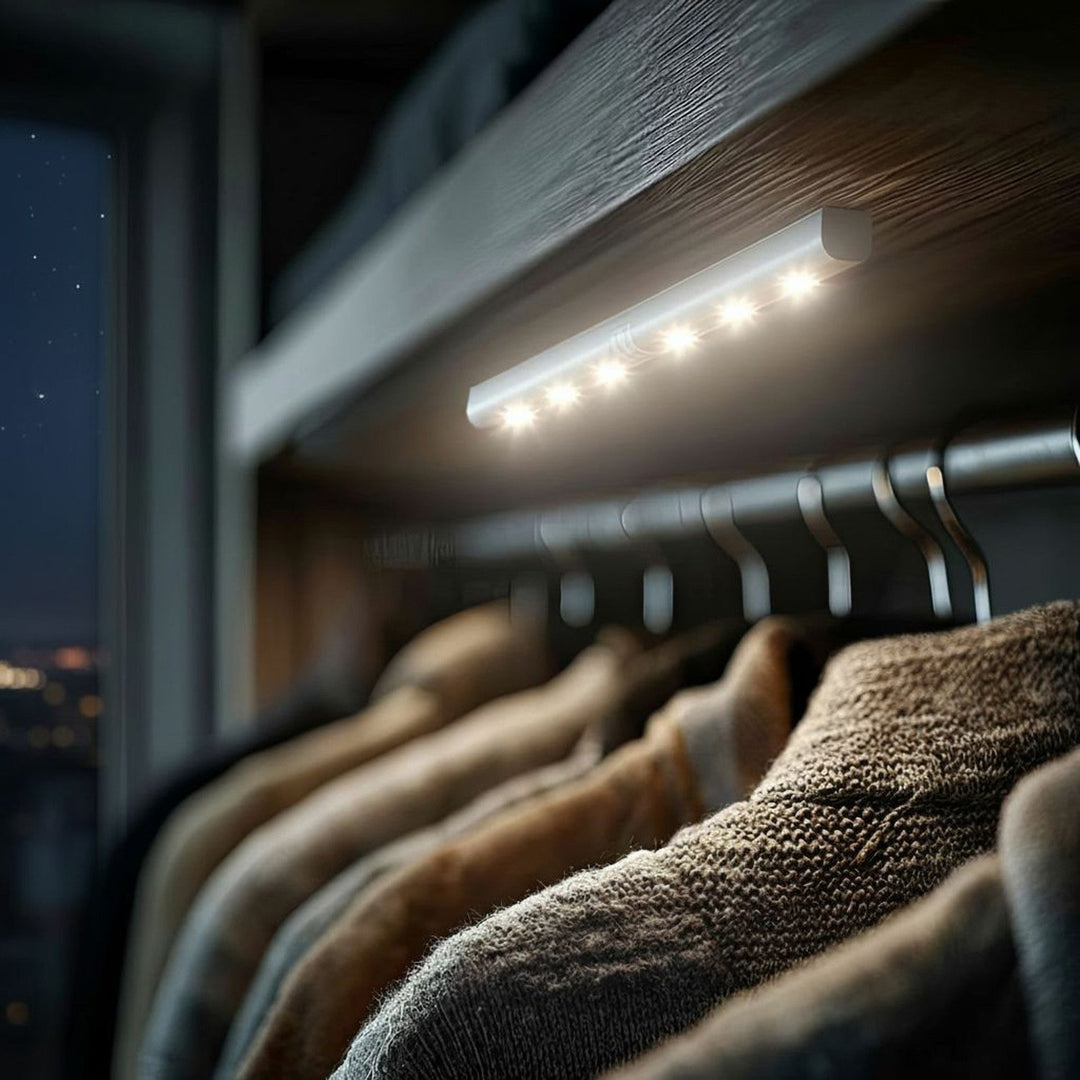 Maclean 6LED kuhinjska svjetiljka za ispod ormarića, izdužena, s senzorom pokreta, 5xAAA, MCE123