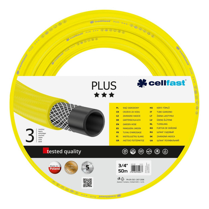 Izdajna 3-slojna vrtna crijeva Cellfast Plus 3/4" 50 m