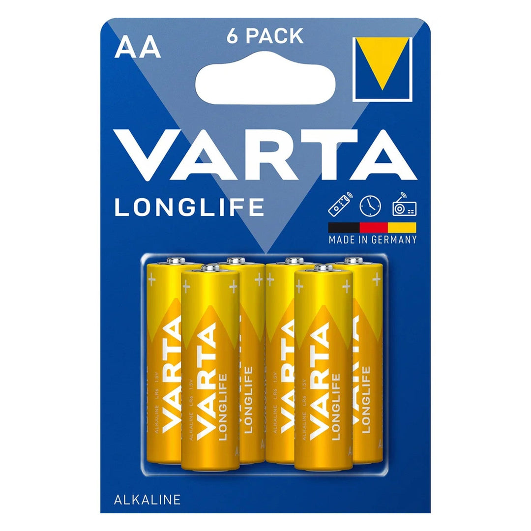 6x R-06 R06 AA alkalne baterije Longlife Varta 1,5 V