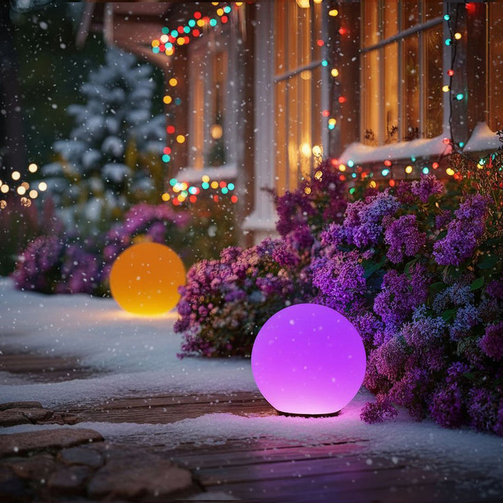 GreenBlue solarna lampa, samostalna, vrtna, sfera 25x25x58 cm, RGB LED, GB165