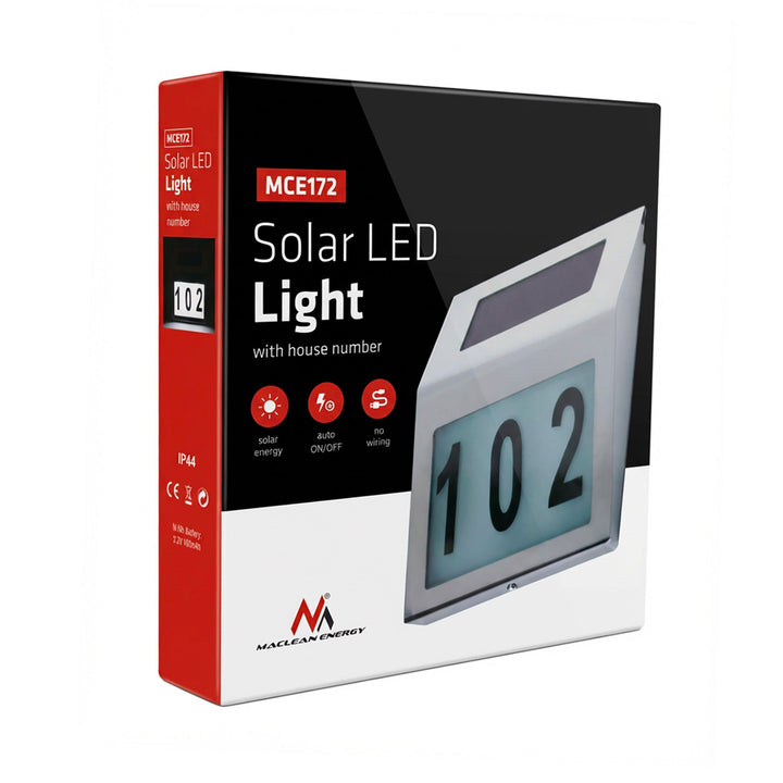 Solarna lampa s LED brojem kuće Maclean Energy MCE172