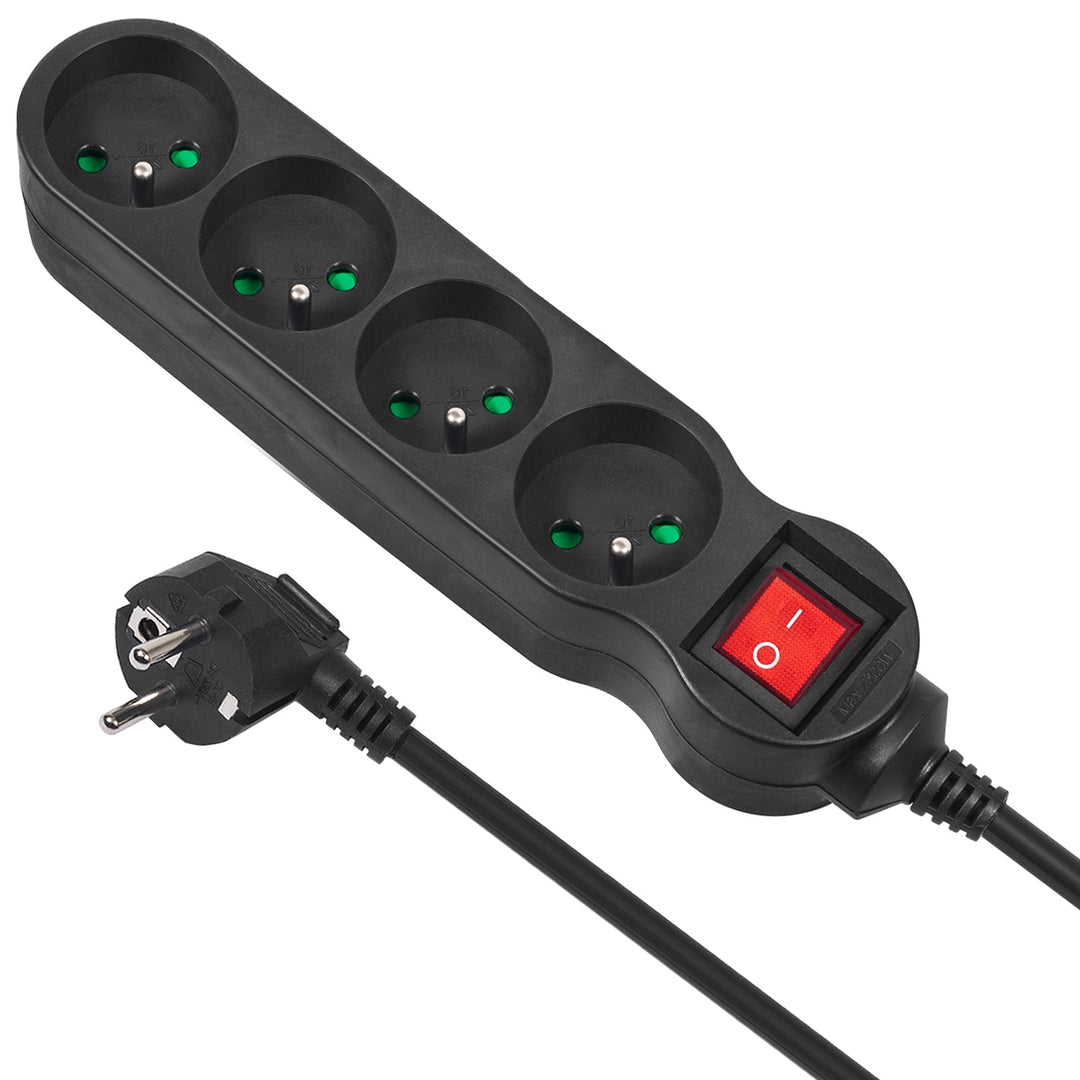 Maclean Energy MCE180 produžni kabel s 4 utičnice i prekidačem