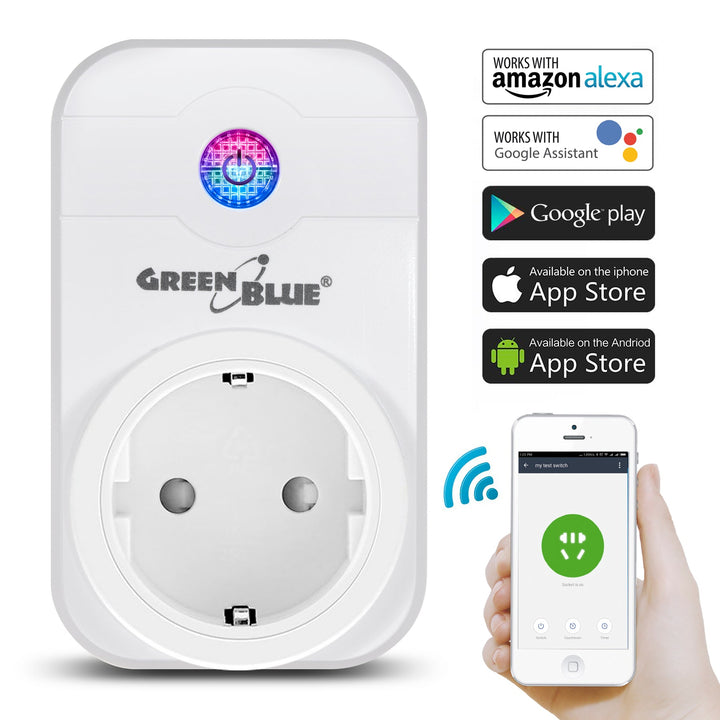 GreenBlue GB155G pametna WiFi utičnica može se upravljati putem iOS ili Android aplikacije.