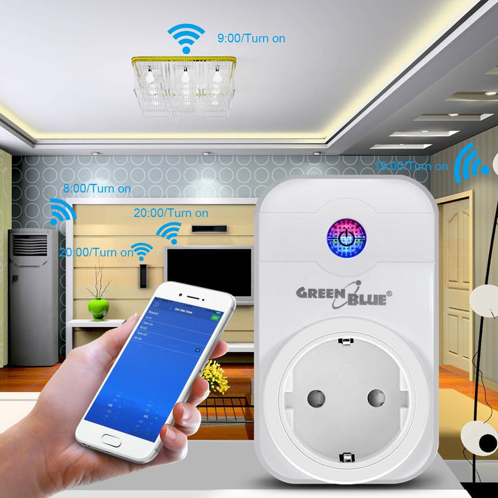 GreenBlue GB155G pametna WiFi utičnica može se upravljati putem iOS ili Android aplikacije.