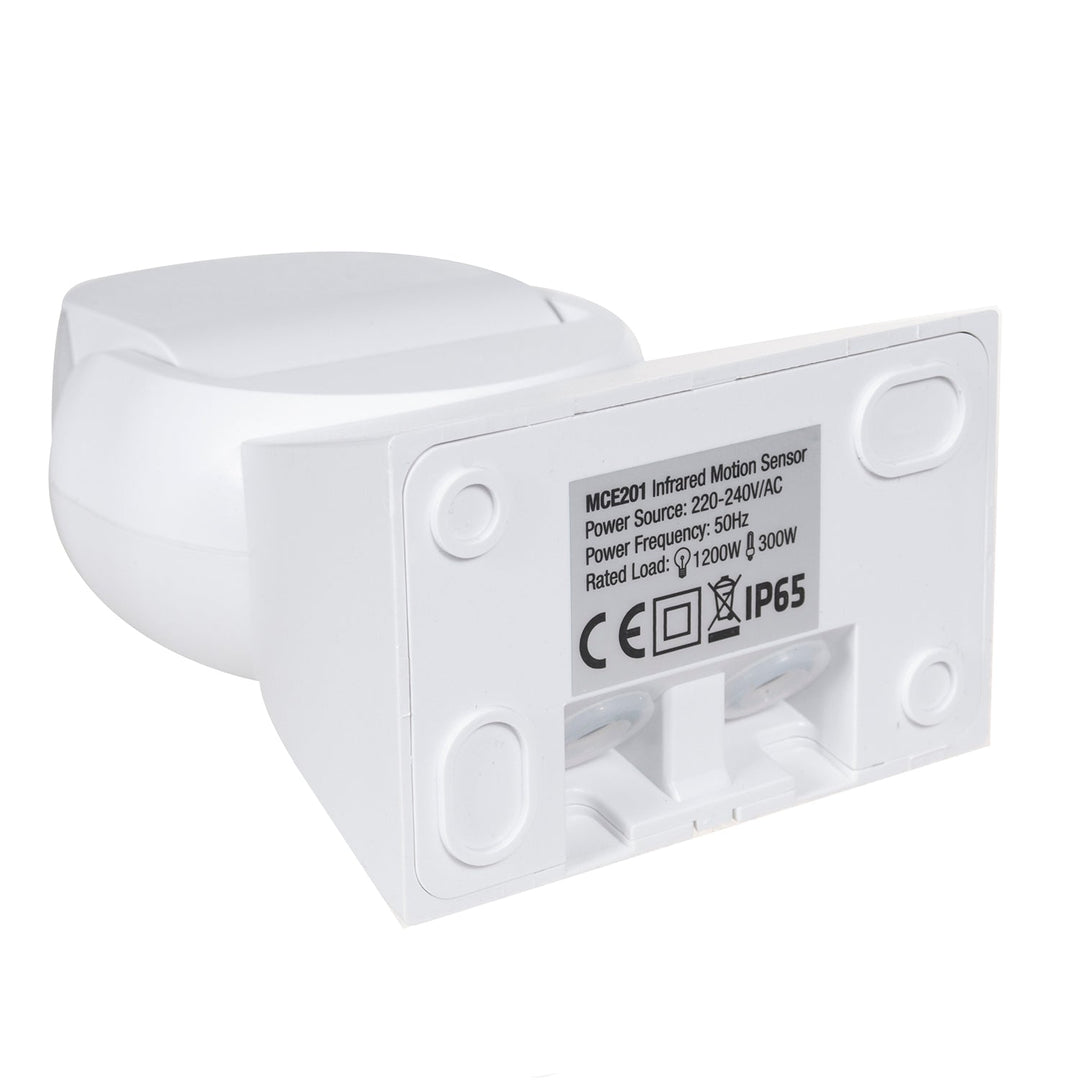 Maclean PIR senzor pokreta, infracrveni, IP65, bijeli, domet 12 m, MCE201W