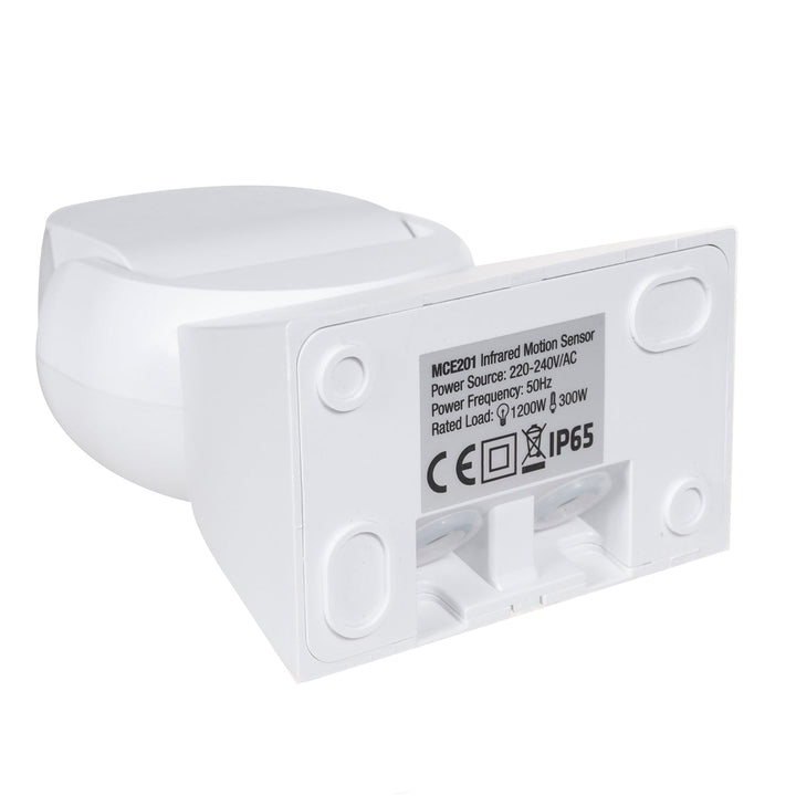 Maclean PIR senzor pokreta, infracrveni, IP65, bijeli, domet 12 m, MCE201W