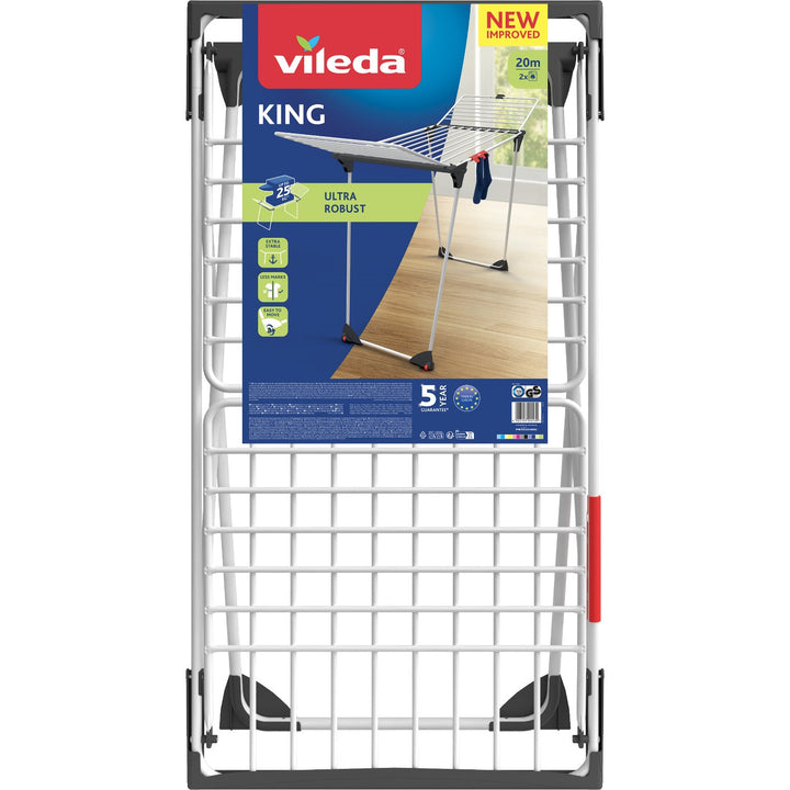 Vileda King stojeći sušilica za rublje s debelim aluminijskim cijevima
