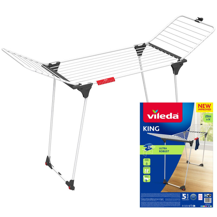 Vileda King stojeći sušilica za rublje s debelim aluminijskim cijevima