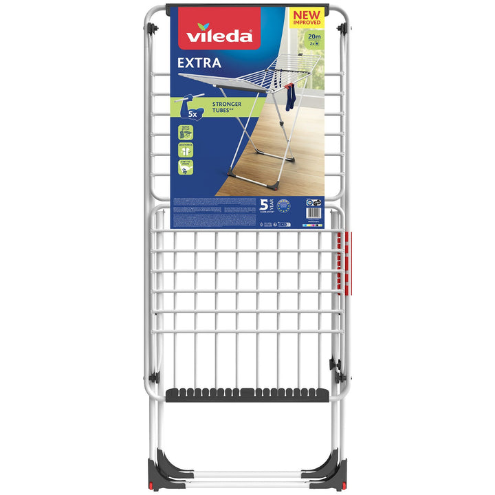 Vileda Extra sušilica za rublje, sušna površina 20 m, debele aluminijske žice 8 mm, bijela