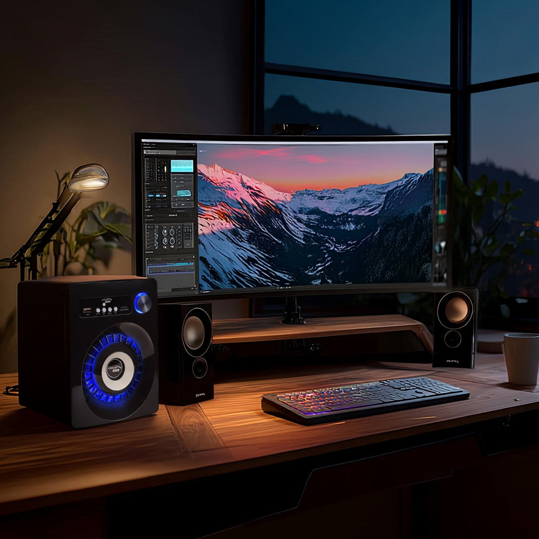 Audiocore AC910 Bluetooth 2.1 set zvučnika s FM radiom, ulazom za TF karticu, AUX i USB napajanjem