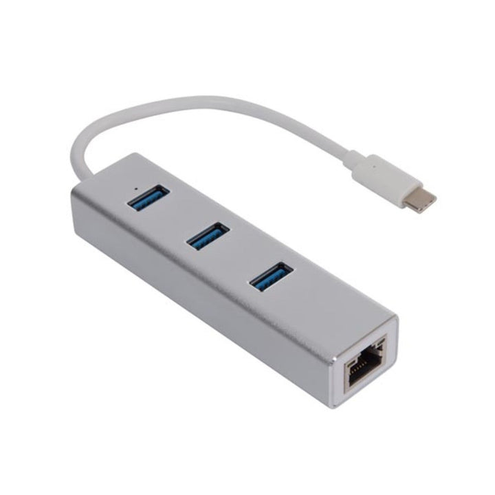 USB-C na Gigabit Ethernet adapter za brzu mrežnu vezu Velleman PCMP202
