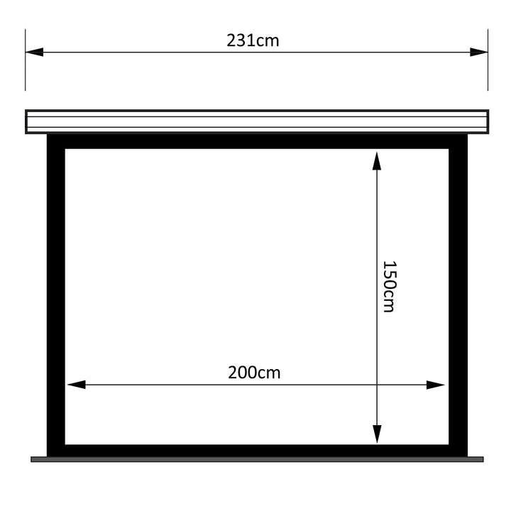 Maclean Premium MC-992 električno platno s napinjanjem, 200 x 150 cm, 100"