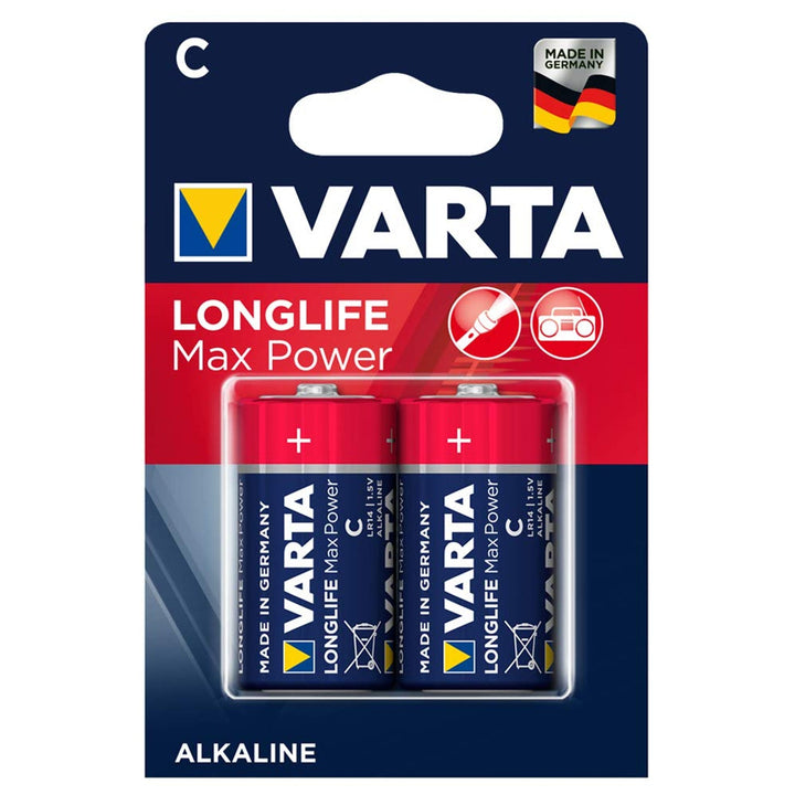 2x Varta Longlife Max Power R14 alkalne baterije