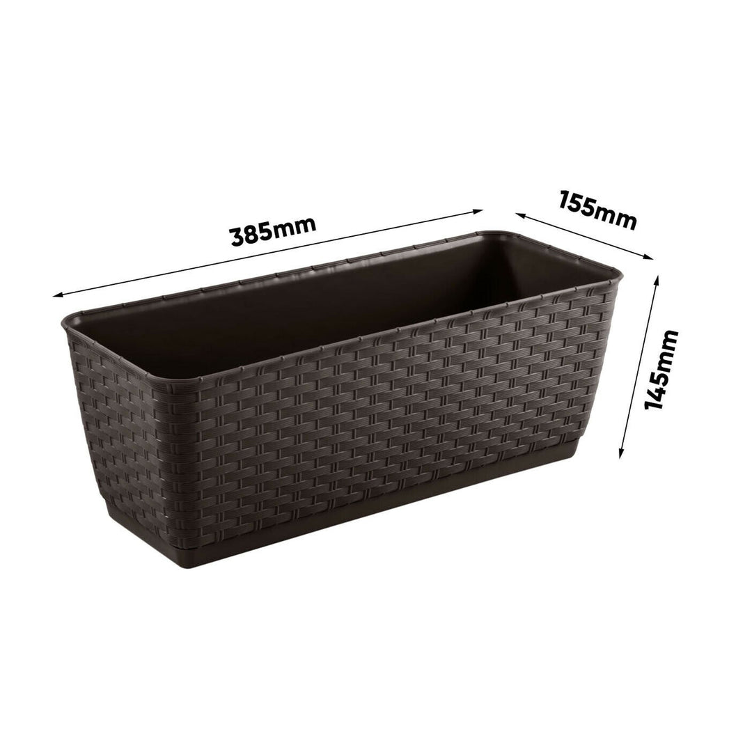 Pravokutni spremnik s kukicama Prosperplast Ratolla PW DRL400PW 440U umbra