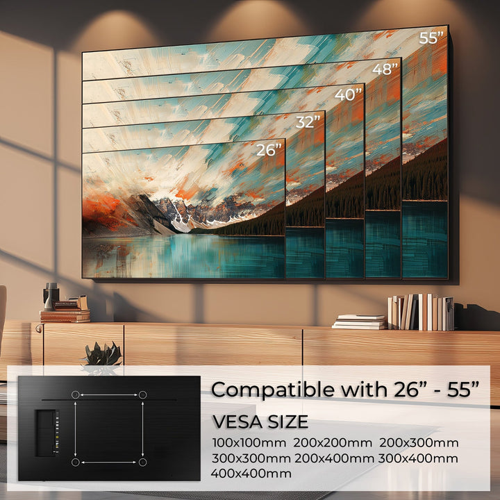 Maclean MC-862 univerzalni držač za TV za televizore od 26 do 55", 40 kg, crna, max. VESA 400x400