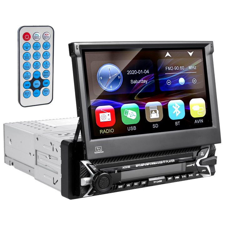 Audiocore AC9100 LCD 7" sklopivi zaslon osjetljiv na dodir 1080P MP5 AVI DivX Bluetooth hands-free RDS + daljinski upravljač