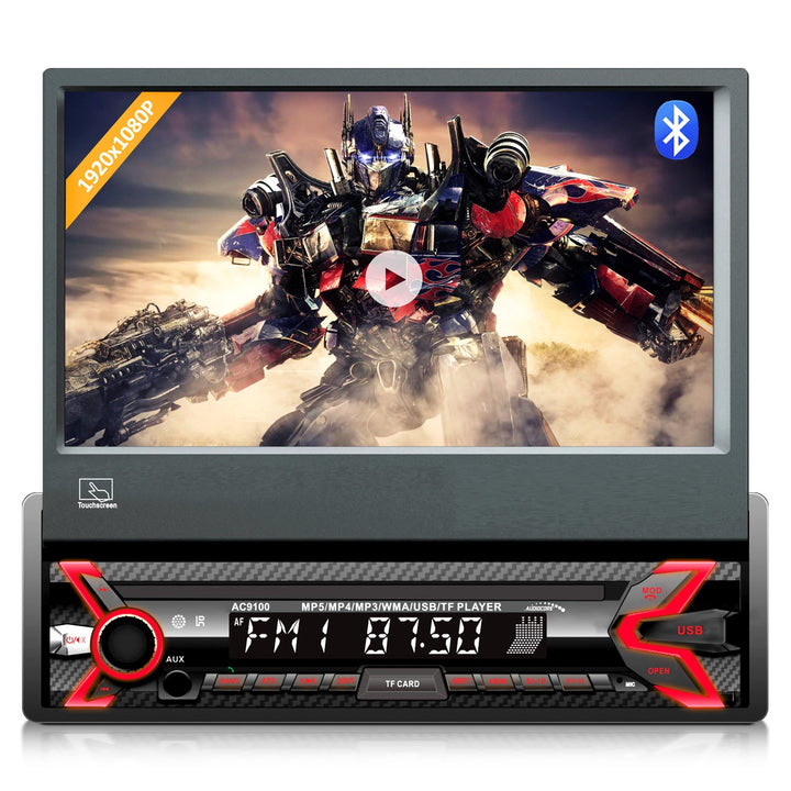 Audiocore AC9100 LCD 7" sklopivi zaslon osjetljiv na dodir 1080P MP5 AVI DivX Bluetooth hands-free RDS + daljinski upravljač