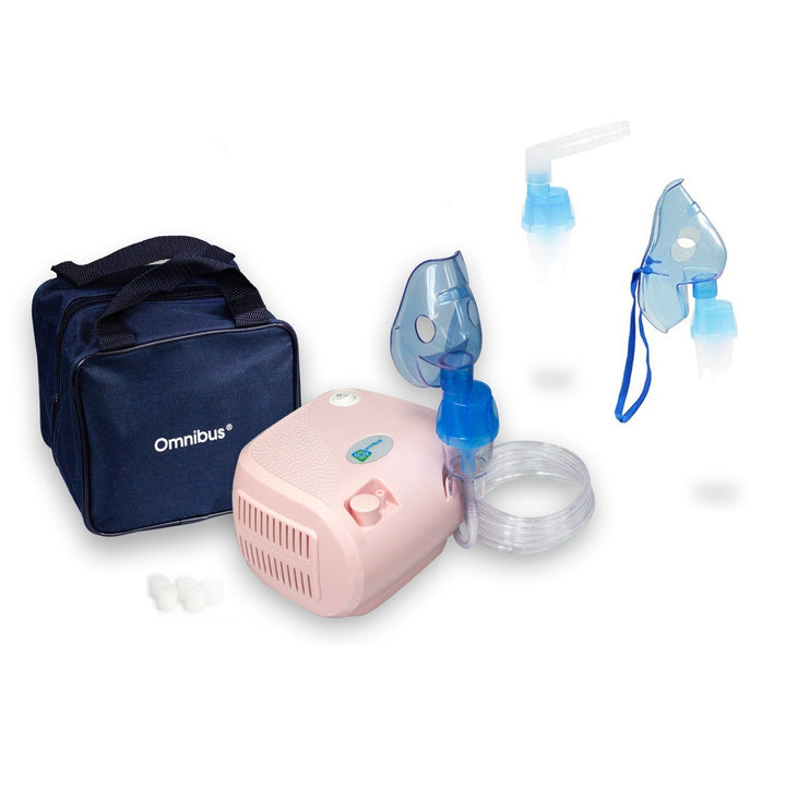Omnibus inhalator, kontinuirani rad, 2 maske, rezervni filtri, puder-roza, BR-CN116B
