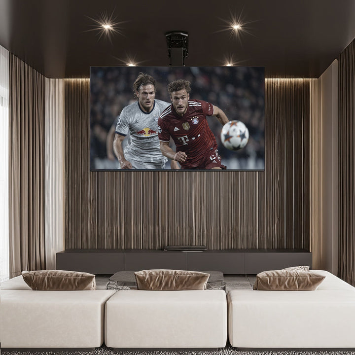Električni stropni nosač za TV za kosih zidova, 32"-70", max. 35 kg, Maclean MC-880 daljinski upravljač, max. VESA 600x411