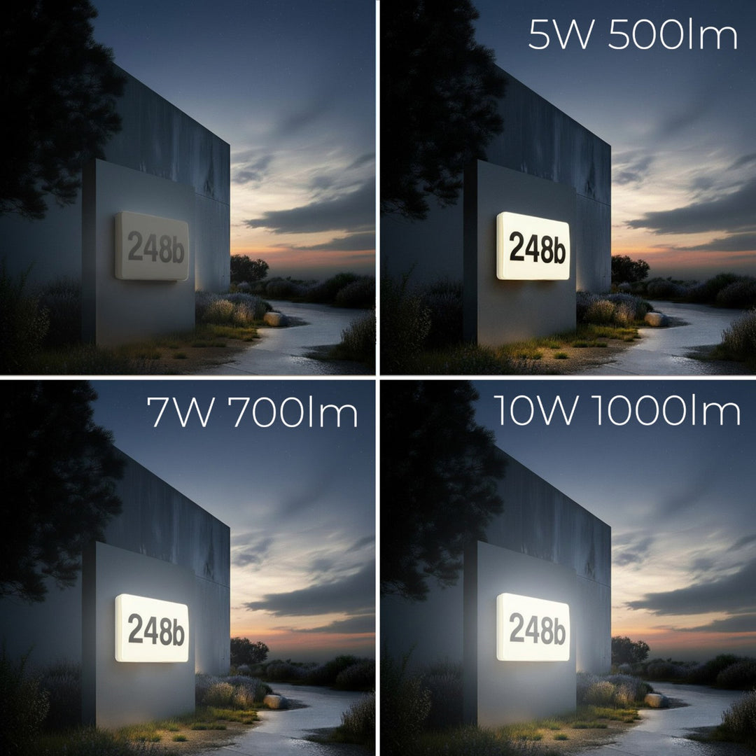 Maclean LED lampa, kućni broj, sa senzorom sumraka, bijela, max. 10 W, IP65, neutralna temperatura boje (4000 K), max. 1000 lm, MCE292 W