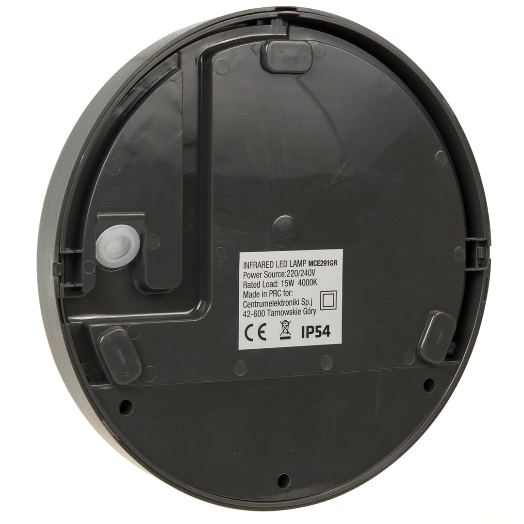 LED lampa s infracrvenim senzorom pokreta MCE291 GR 1100 lm 15 W IP54 Maclean Energy, siva