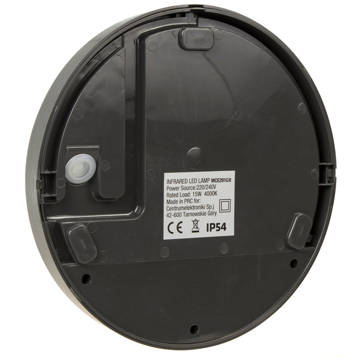 LED lampa s infracrvenim senzorom pokreta MCE291 GR 1100 lm 15 W IP54 Maclean Energy, siva