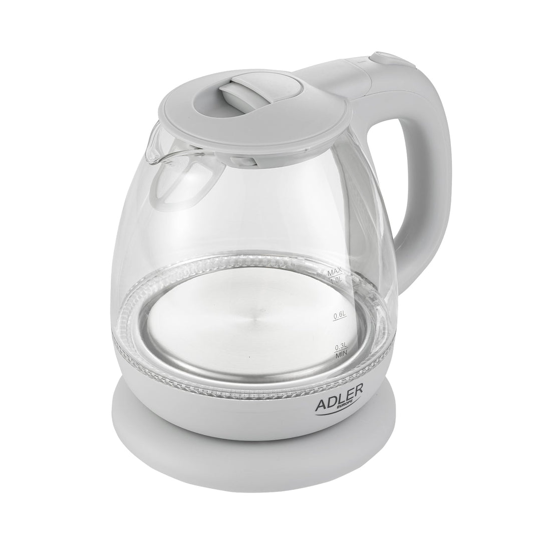 Adler AD 1283G 1,0 l staklena kuhalo za vodu s LED rasvjetom
