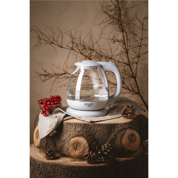 Adler AD 1283G 1,0 l staklena kuhalo za vodu s LED rasvjetom