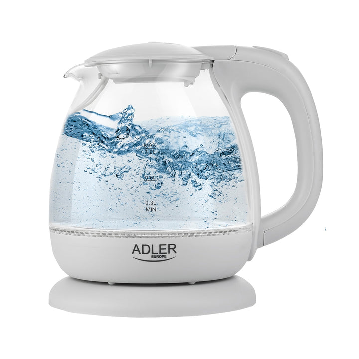 Adler AD 1283G 1,0 l staklena kuhalo za vodu s LED rasvjetom