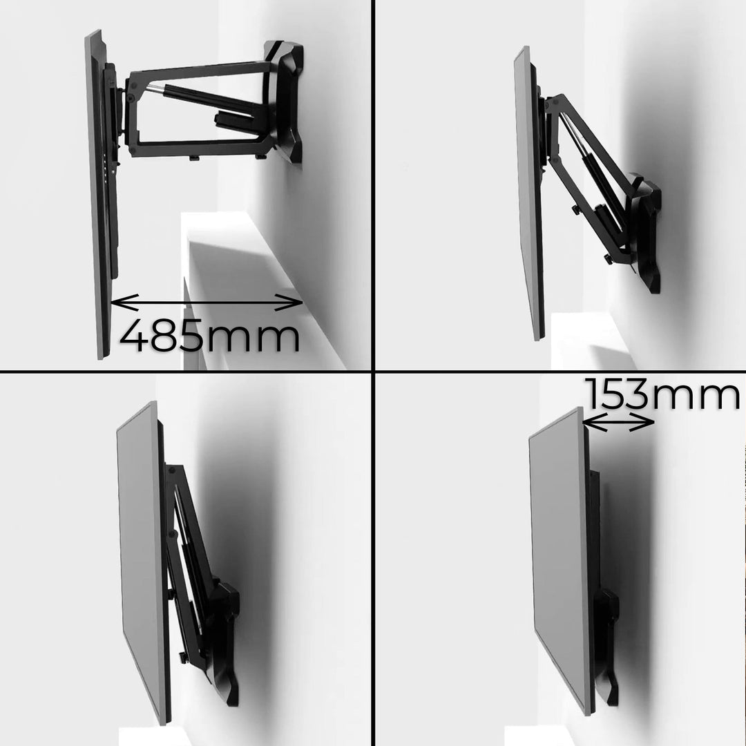 Maclean nosač, električni TV iznad kamina, Max VESA 600x400, daljinski upravljač, 37"-70", 35 kg, MC-891
