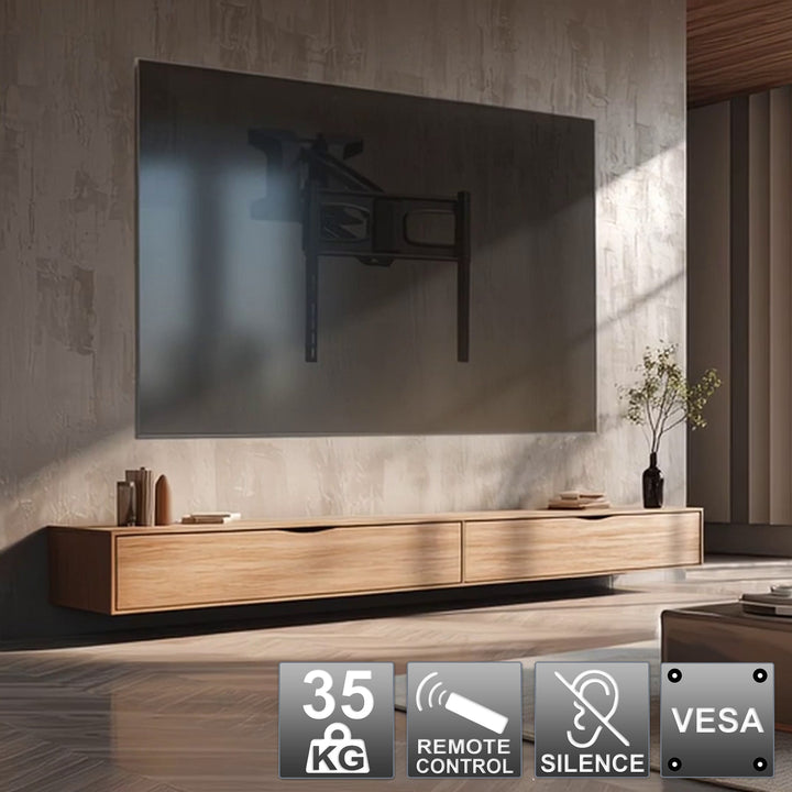 Maclean nosač, električni TV iznad kamina, Max VESA 600x400, daljinski upravljač, 37"-70", 35 kg, MC-891