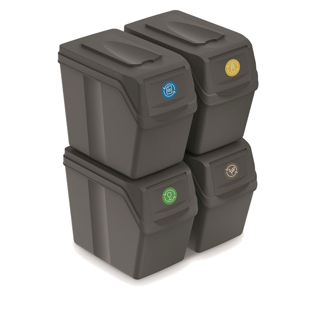 Sortibox 4x20L set siva kanta za razdvajanje otpada ISWB20S4