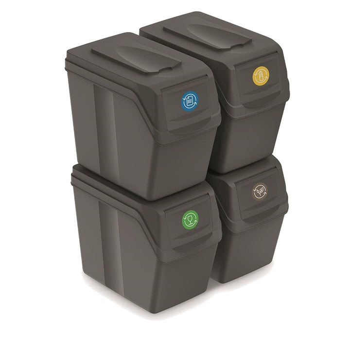 Sortibox 4x20L set siva kanta za razdvajanje otpada ISWB20S4
