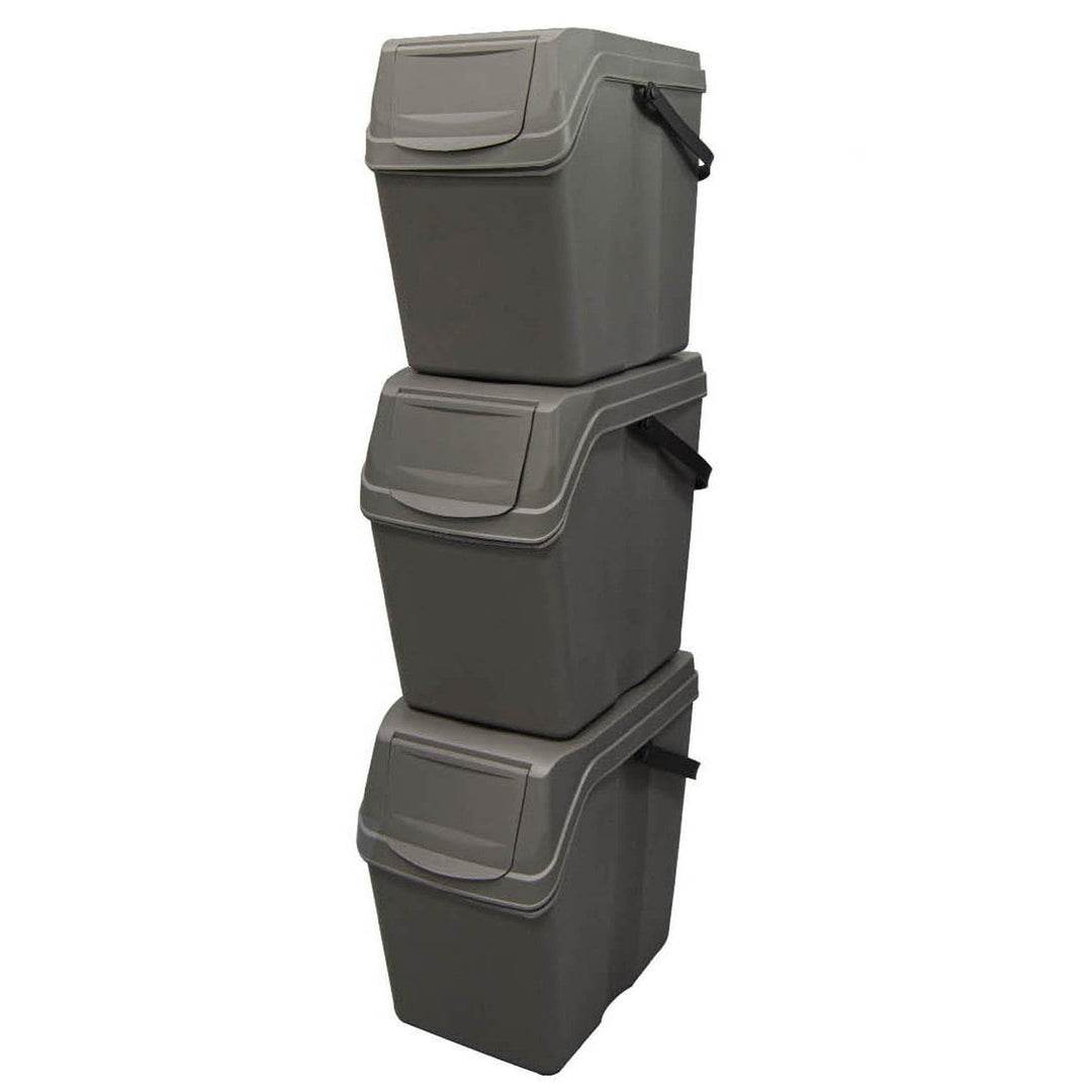 Sortibox 3x25L sivi set kanti za razdvajanje otpada ISWB25S3