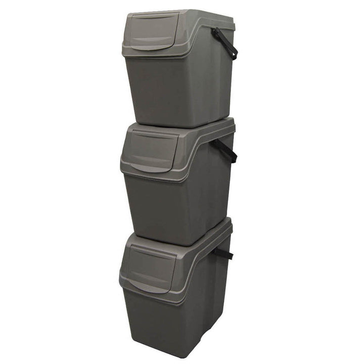 Sortibox 3x25L sivi set kanti za razdvajanje otpada ISWB25S3