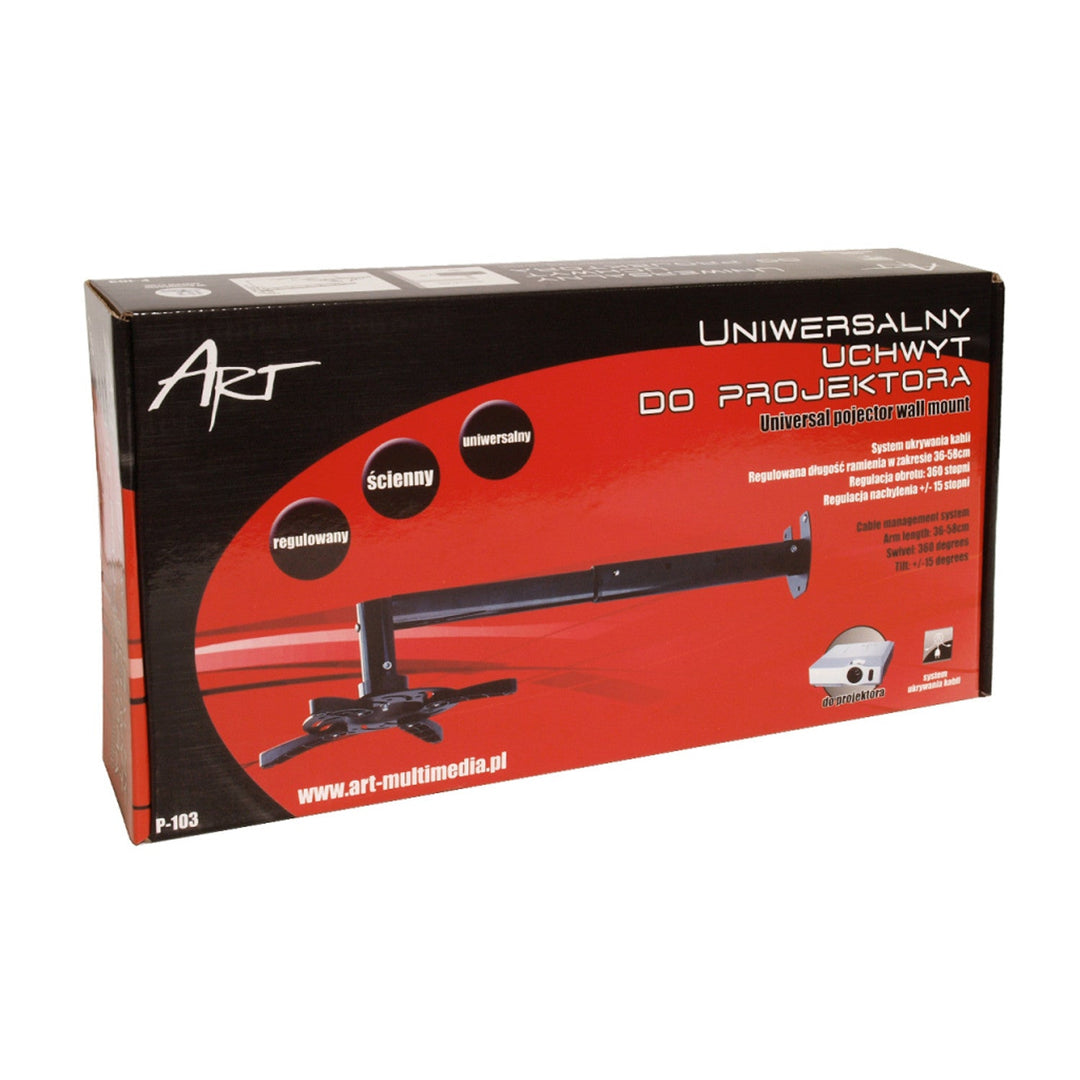 Art P-103 univerzalni zidni nosač za projektore, 36–58 cm