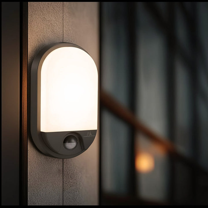 LED lampa s infracrvenim senzorom pokreta MCE340 GR 1100 lm 15 W IP54 Maclean Energy, siva boja, prirodna bijela temperatura boje (4000 K)