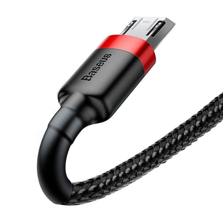 2.0 m USB/MicroUSB kabel QC3.0 2.4A s najlonskim pletenjem (CAMKLF-C91)