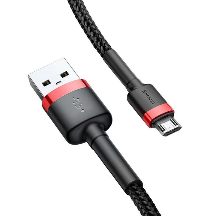 2.0 m USB/MicroUSB kabel QC3.0 2.4A s najlonskim pletenjem (CAMKLF-C91)