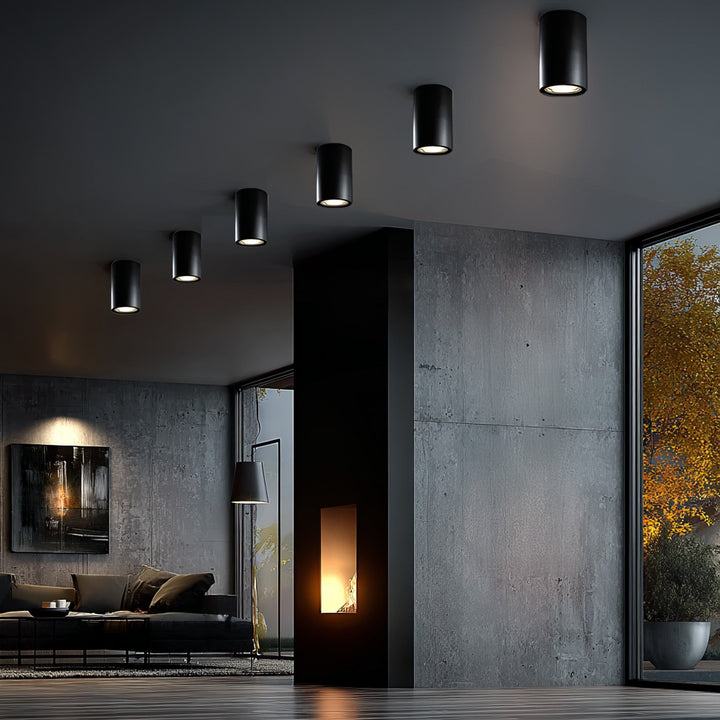 GU10 MCE422 B površinski montirana halogena reflektor-svjetiljka, crna, 80x115 mm, okrugla, aluminijska